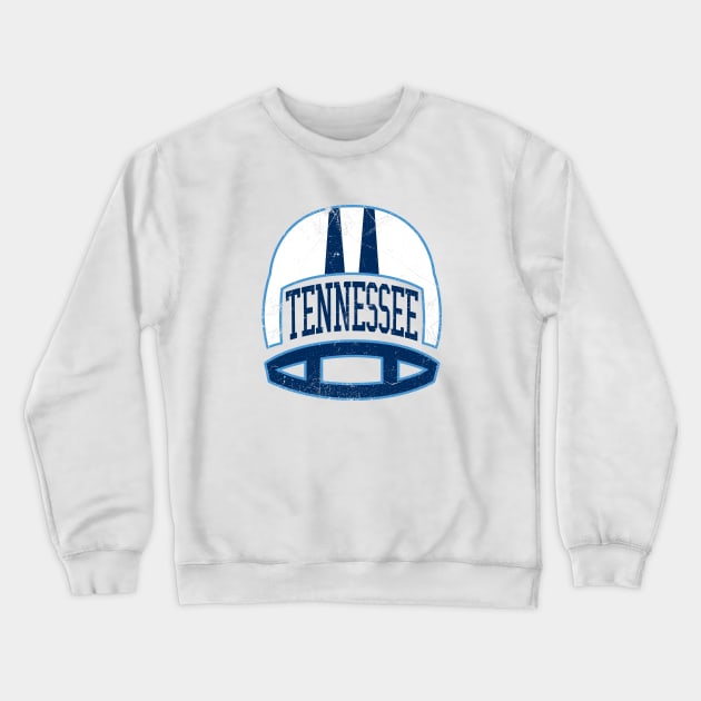 Tennessee Retro Helmet - White Crewneck Sweatshirt by KFig21